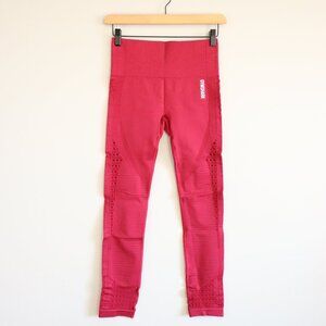 Gymshark Women's Pink Skinny‎ Activewear Detailed Compression Leggings
